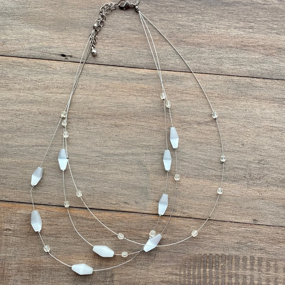 White beaded necklace